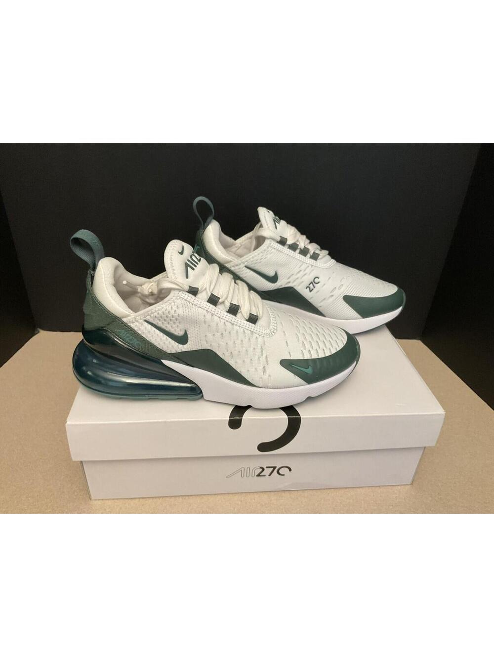 New! Womens Nike Air Max 270 White/Vintage Green/Bicoastal Running Shoes. SZ 6.5